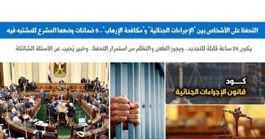 على الأشخاص ما بين قانوني الإجراءات الجنائية ومكافحة الإرهاب